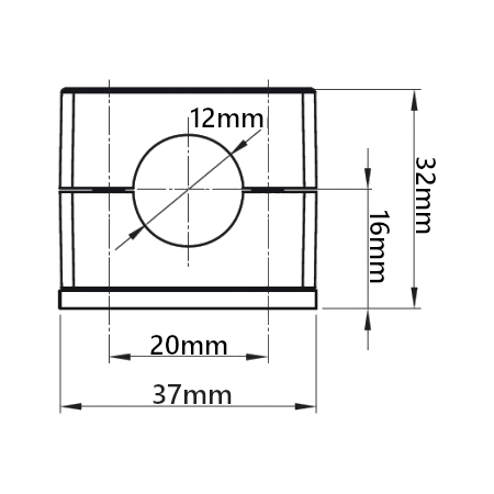 OBEJMA POJEDYNCZA 12mm MOCOWANIE PRZEWODÓW RURKI HYDRAULICZNEJ